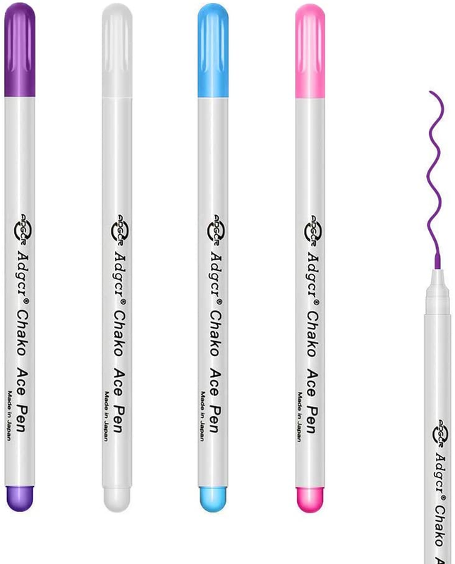 D&D Fabric Marking Pens, 4 Color Water Soluble Ink for Quilting, Dressmaking, Se