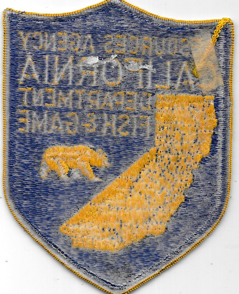 LAW ENFORCEMENT PATCH: RESOURCES AGENCY CALIFORNIA DEPT. FISH & GAME - 4