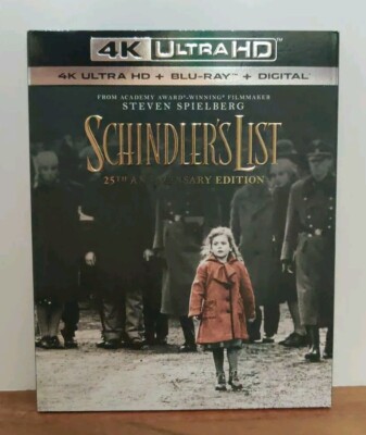 Universal SCHINDLER'S LIST 25th Anniversary 4k UHD + Blu-ray SLIPCOVER ONLY