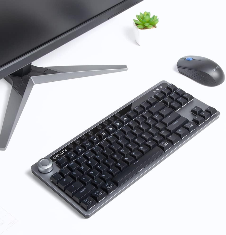 Wireless Mechanical Keyboard with Dial & Tri-Mode Connection, Low Profile Switch