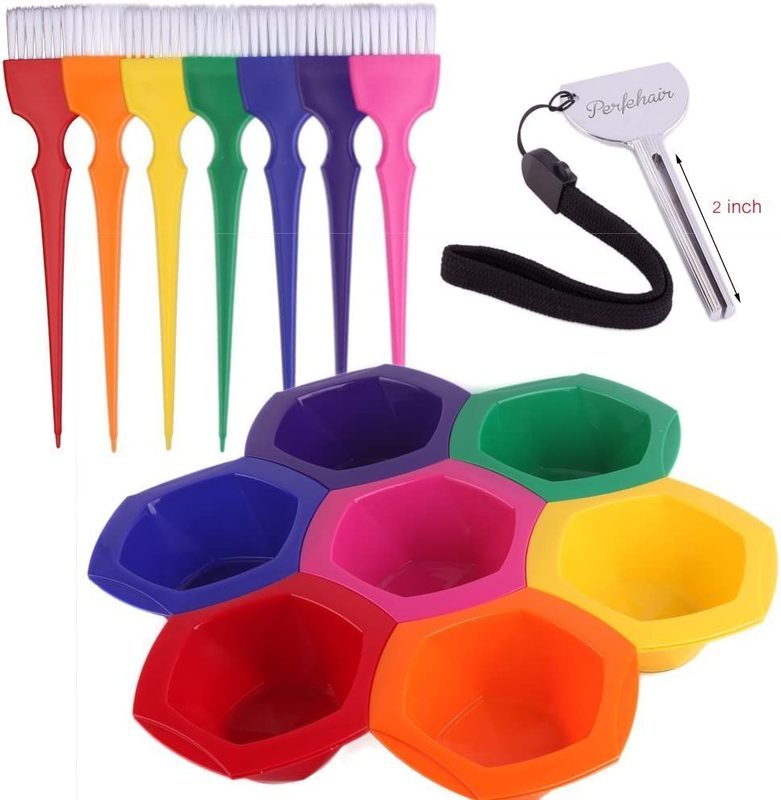 Ing Dye Mixing Tint Bowls And Brush Kit - Set Of 7 Different