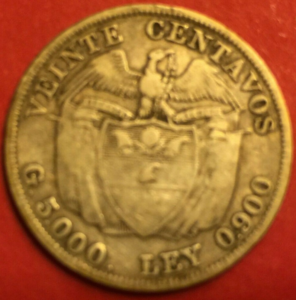 early 4 coin type set of Columbia coins, 2 are silver, high grade, l 333