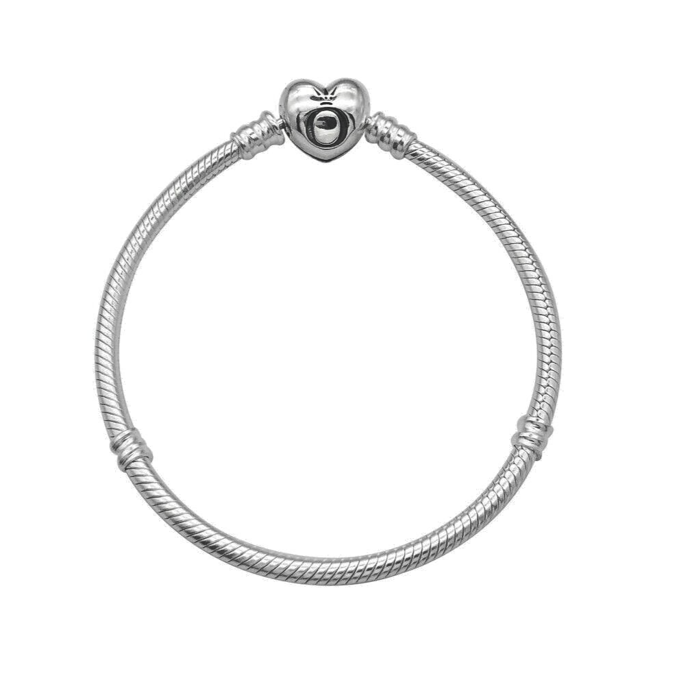 PANDORA ブレスレット Moments Heart & Snake Chain 590719-19 7.5