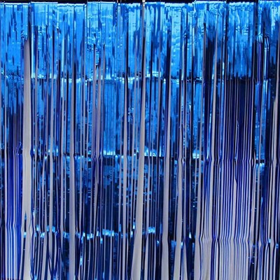 1Yard3ftx8ft Blue Foil Party Door Curtain Tinsel Shimmer Birthday Wedding 1Yard3ftx8ft Blue Foil Party Door Curtain Tinsel Shimmer Birthday Wedding