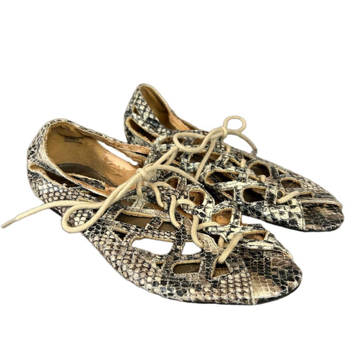MIA 90s Y2K Veranda Fisherman Sandals Snakeskin Print