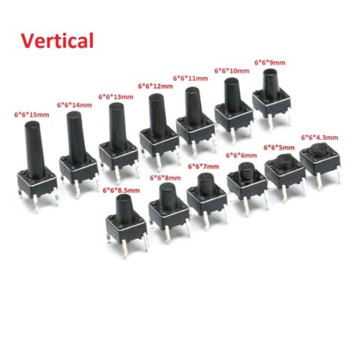 Momentary Tactile Push Button Switch Vertical/SMD/Horizontal Micro PCB Mounted