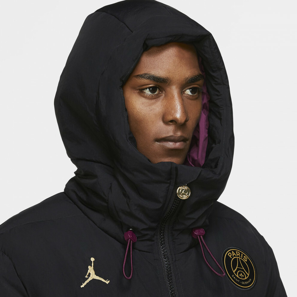 Pre-owned Nike Air Jordan X Psg Down Parka Men's Size Xl Xl-tall Black Maroon Gold Cw3173