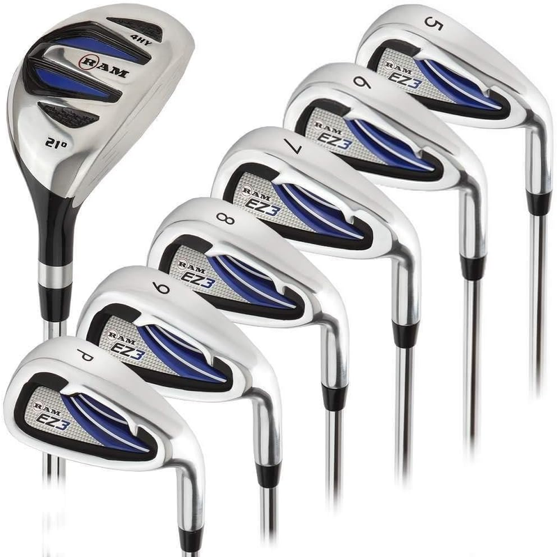 Ez3 Mens Right Hand Iron Set 5-6-7-8-9-pw - Free Hybrid Incl