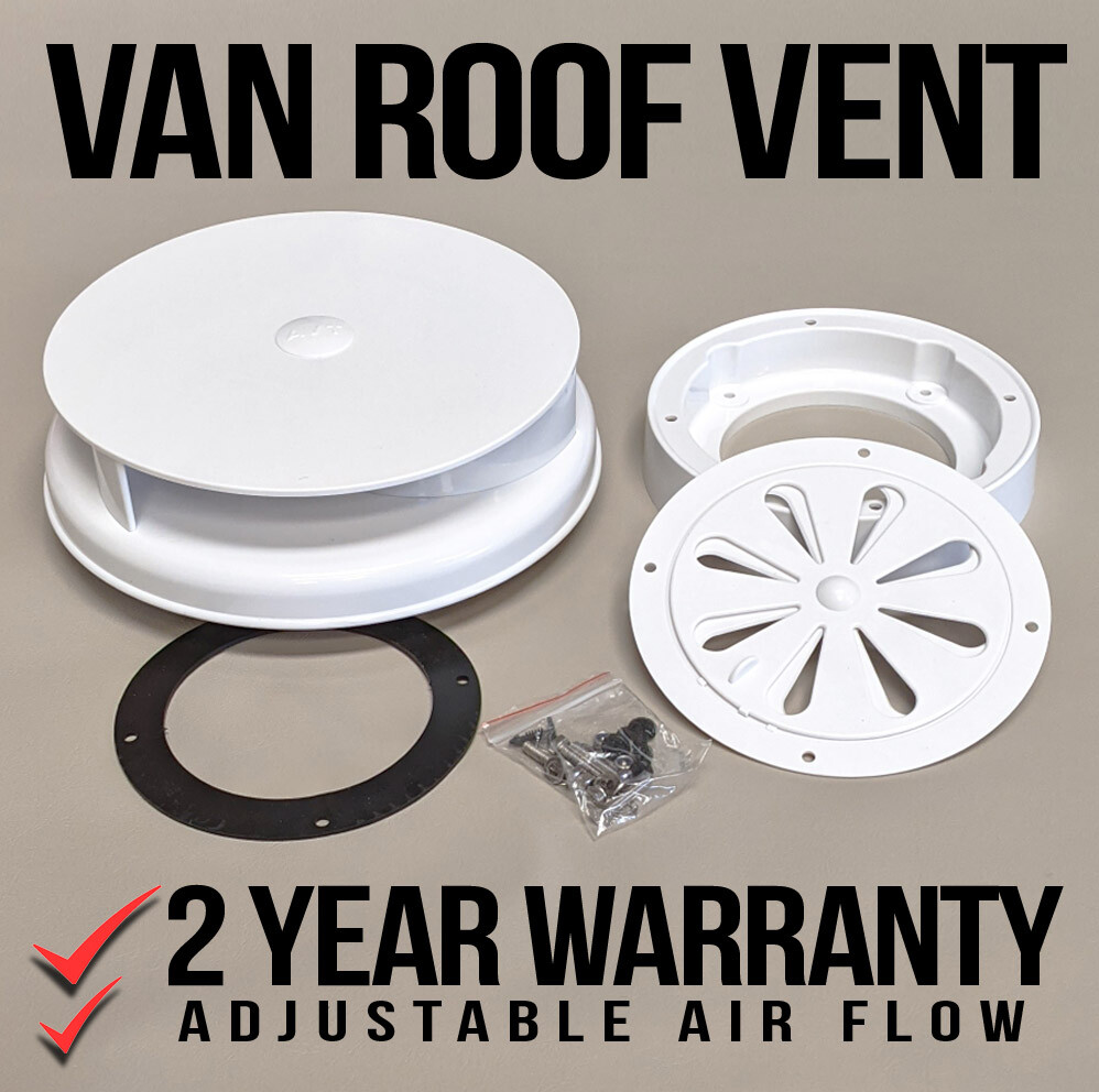 Rotary Wind Driven WHITE Van Roof Vent Vauxhall Combo, Movano, Astra
