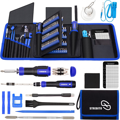 STREBITO Precision Screwdriver Set 191 Piece Multi Bit 191 Piece Blue
