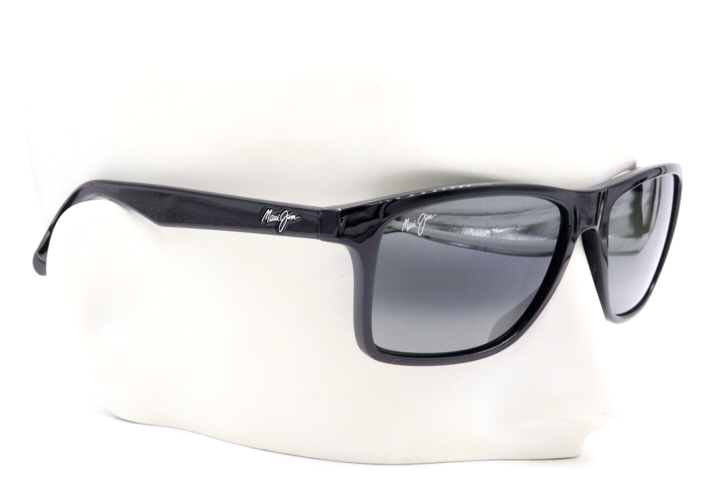 Pre-owned Maui Jim Onshore Black Gloss Sunglasses Gray Polarized Lens 798-02 $279
