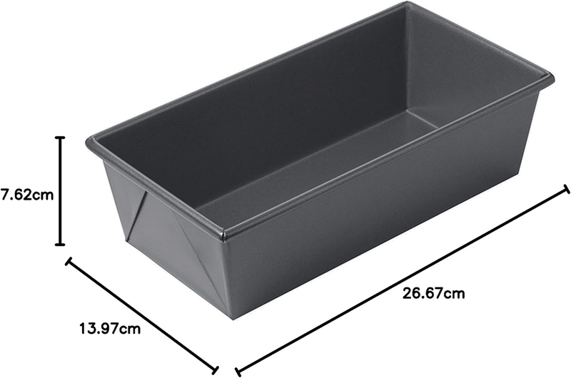 - Bakeware Professional Non-Stick 1.5 lb Loaf Pan, 10" x 5", Grey