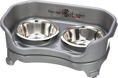 Neater Feeder Express Model Mess-Proof Dog Bowls Small Gunmetal Container