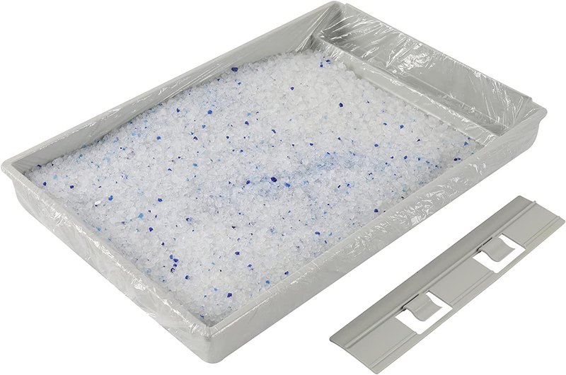 Reusable Self-Cleaning Cat Litter Box Tray Refills with 4.5 LB Crystal Cat Litte