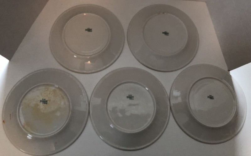 Vintage SYRACUSE CHINA Walgreen Agency 9” Restaurant Ware Set of 5 Plates