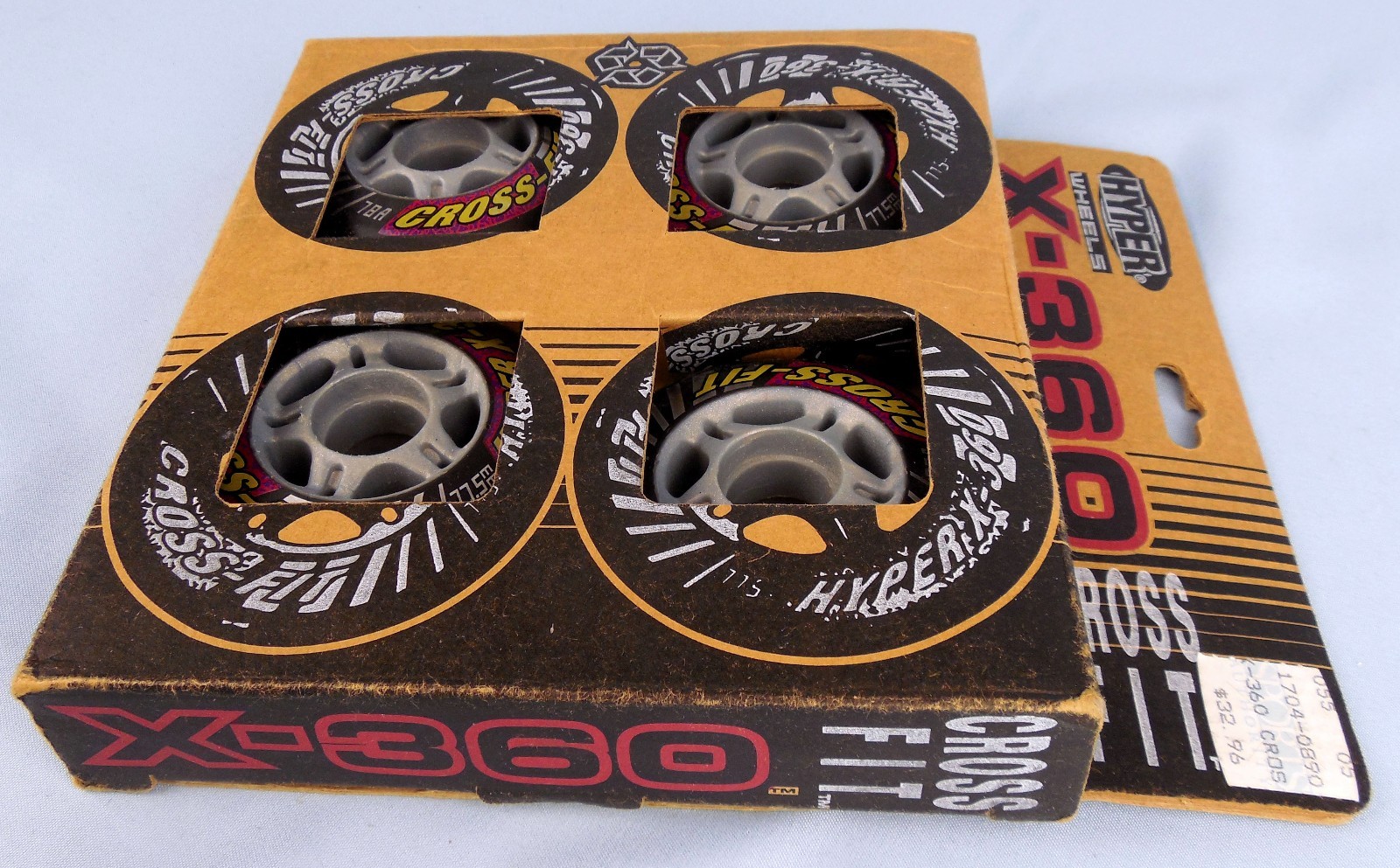 Cross Fit X-360 rollerblade Hyper Wheels package of 4 NEVER USED  Alive-A-Thane