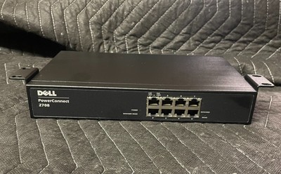 DELL Power Connect 2708 8 Ports Managed Network Switch with power cord