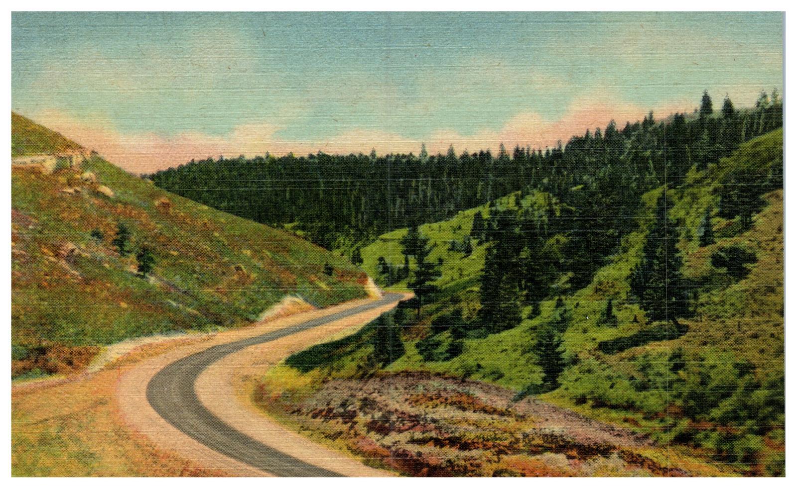 Telephone Caron U.S. 90 Sherman Hill Vintage Postcard Linen Cheyenne Laramie WY