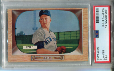 1955 Bowman #59 Whitey Ford PSA 8 NM-MT New York Yankees