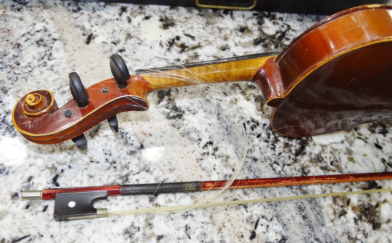 Copy Antonius Stradivarius German Violin Czechoslovakia Bow Parts Restore Repair