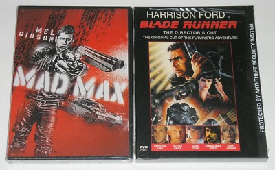 Action DVD Lot - Mad Max (New) Blade Runner (New, plastic wrap torn)