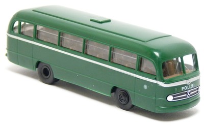 Herpa 1:87 H0 MB Mercedes 207 D Bus MTW Polizei grün weiß neutral Modell