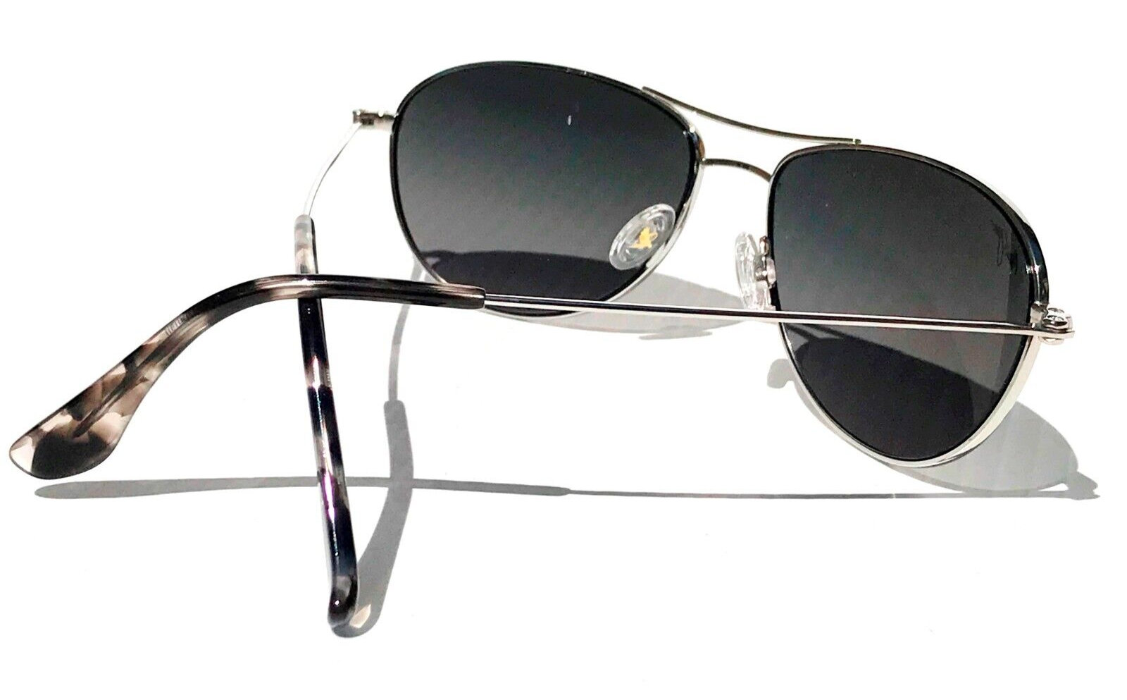 Pre-owned Maui Jim Baby Beach Silver Polarized Grey Lens Sunglass Gs245-17 In Gray