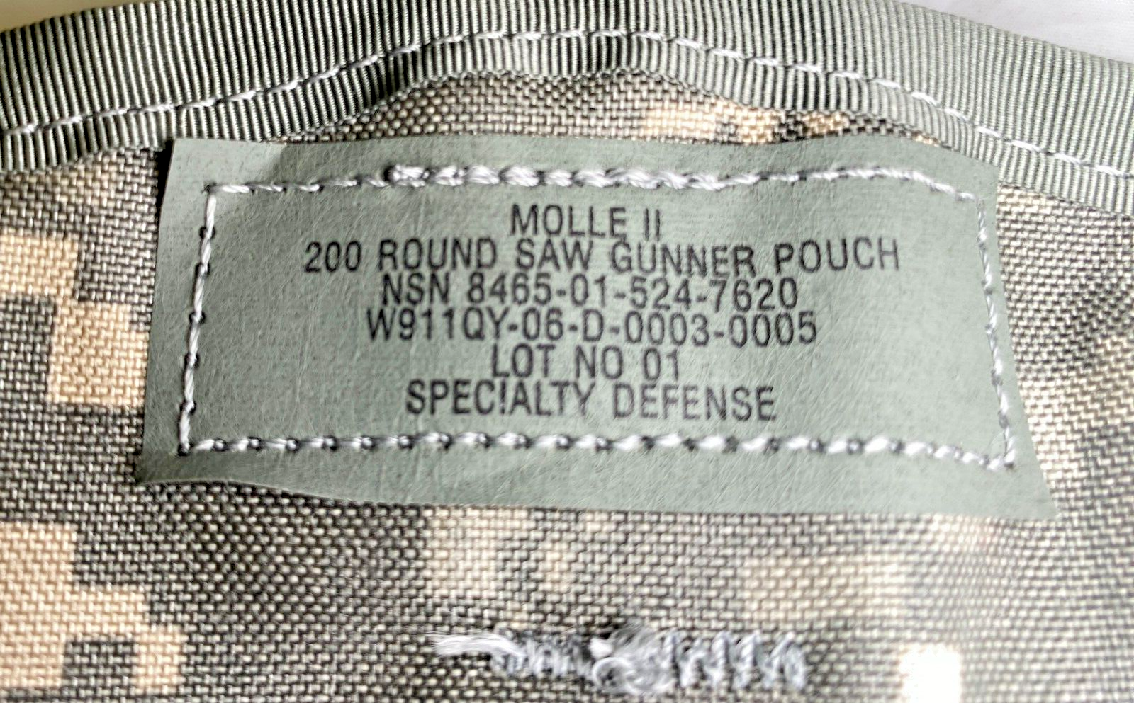 NEW US ARMY MILITARY ISSUE ACU MOLLE 200 ROUND SAW AMMO POUCH GP FIRST AID IFAK