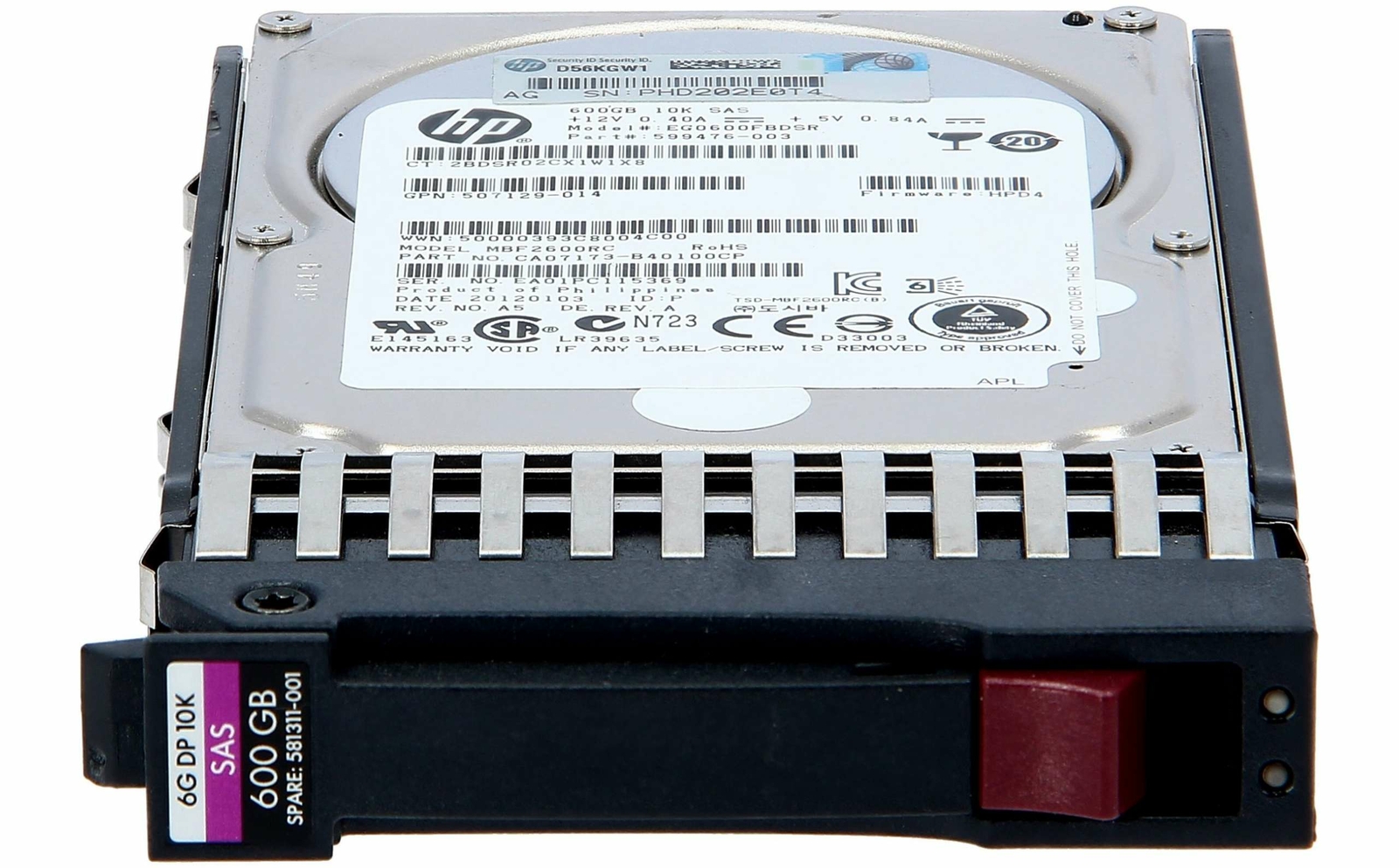 HP 600GB 6G SAS 10K rpm SFF 2.5'' Enterprise Hard Drive HP 600GB 6G SAS 10K rpm SFF 2.5'' Enterprise Hard Drive