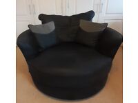 large circular swivel armchair
