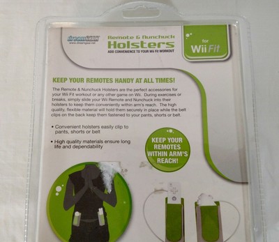 Dreamgear WII Fit Remote and Nunchuck Holsters Clip Set NEW in Package