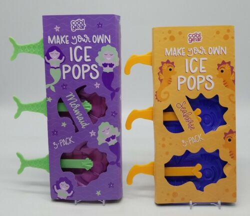 Cool Gear Make Your Own Mermaid & Seahorse Ice Pops 2 Packages...