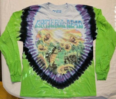 Brand New Liquid Blue Grateful Dead ''Sunflower Terrapin'' Tie Dye  LS Size XL