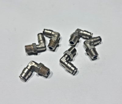 (6) 1169x2.5S W/HEAD 5/32'' Tube OD x 1/8'' MNPT Swivel MALE Elbow Push-to-Connect