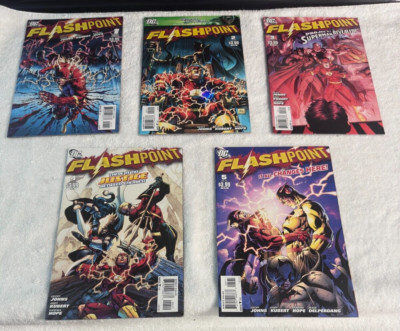 Flashpoint #1-5 Complete Set! Thomas Wayne Batman 1st Appearance FN/VF AV