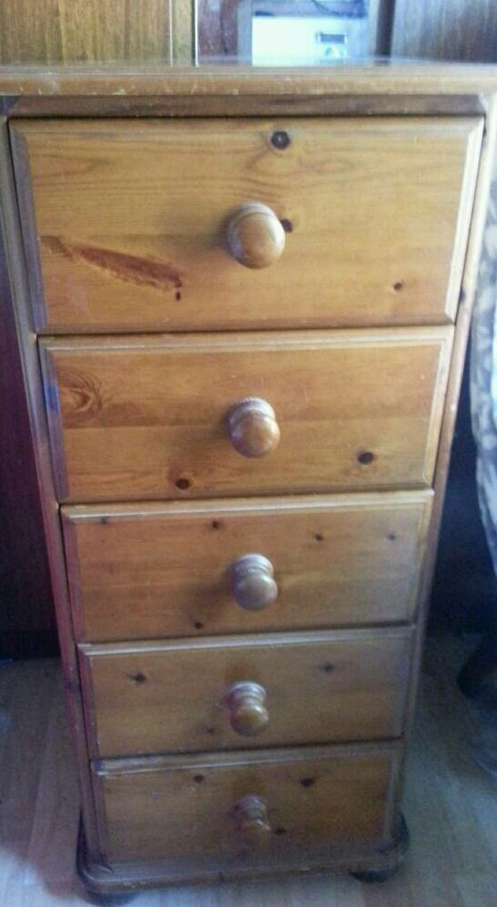 Pine chest of drawers bun feet in Cramlington, Northumberland Gumtree