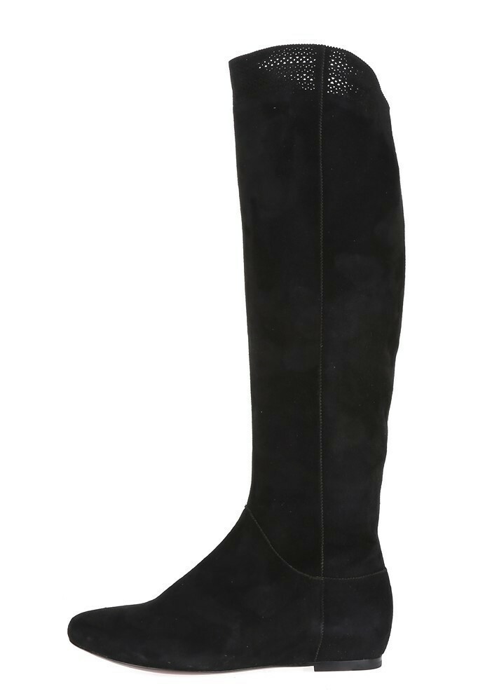 Women's AERIN Black Suede Knee High Zipper Boots Shoes size 5 NEW!