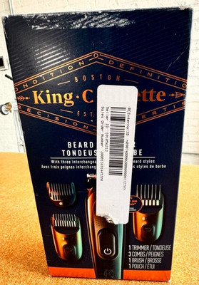 King C. Gillette Cordless Beard Trimmer Kit for Men W/ 3  Interchangeable Combs