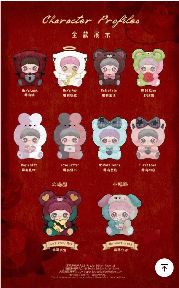 ぬいぐるみ MayMei TOPTOY May ILoveyou Hi Toy Maymei May I Love You Series Plush Pendant Toy