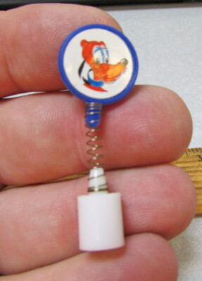 vintage 1970s Disney Plastic Pencil Topper w/ spring, collectible Pluto, blue