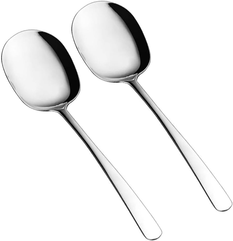 Extra-Large Serving Spoons Set,Food-Grade 18/8 Stainless Steel,11.4-Inch Serving