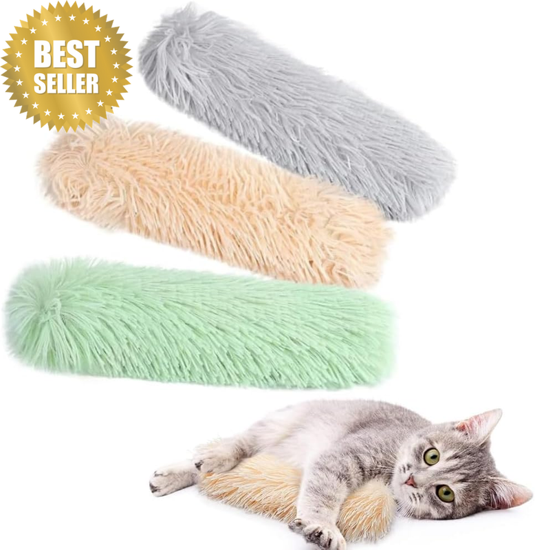 3 Pack Soft and Durable Cat Pillows Toys, Soft Chew Toys with Catnip,Indoor Inte