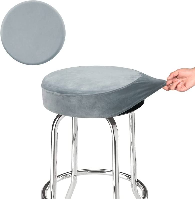 Bar Stool Cover, Super Soft Velvet Dia.11-13" round Stretchy Washable Dustproof