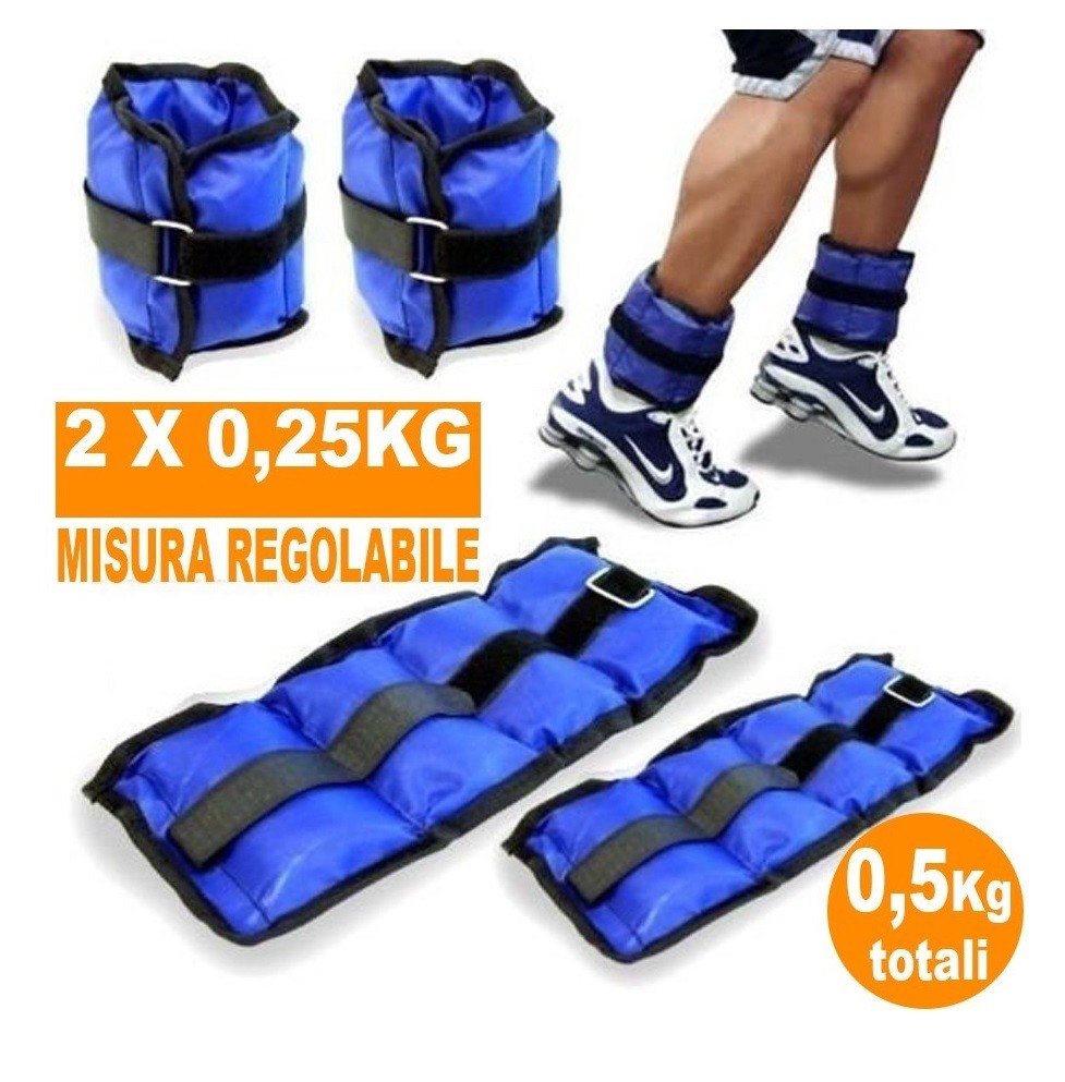 Coppia Pesi Caviglie Polsi Cavigliere Sport Arti Marziali Allenamento 0,5kg dfh