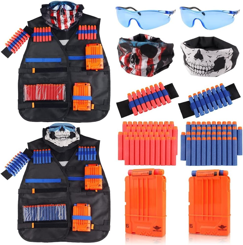 2 Pack Tactical Vest Kit for Foam Nerf Guns N-Strike Elite Series For kids NEW