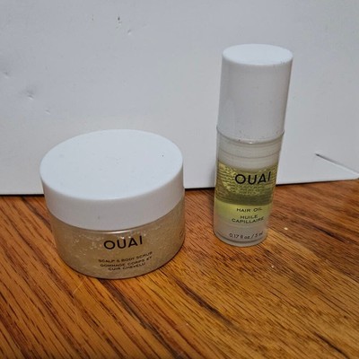 LOT Ouai Scalp & Body Scrub 30g + Hair Oil 5ml ~ Travel Size / Deluxe Sample