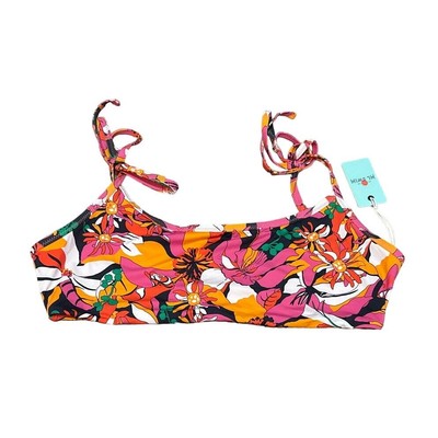 Marine Layer Floral Bandeau Bikini Top Size XL New with tags