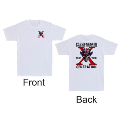Proud Member Of Your Feelings Horror Skull US Flag Generation X Men's T-Shirt