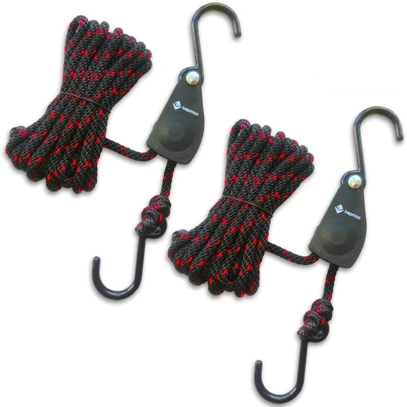 Kayak Tie down Straps Canoe Bow and Stern Heavy Duty Cargo Ratchet Pulley Rope