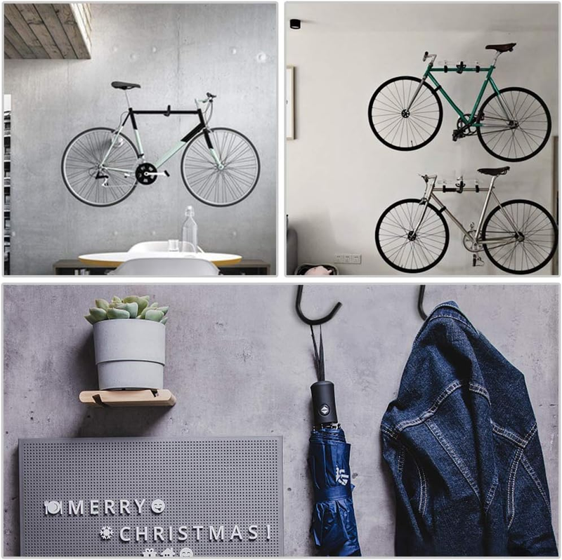 4 Pack  Heavy Duty Small Bike Hook Hangers for Garage Ceiling and Wall Storage